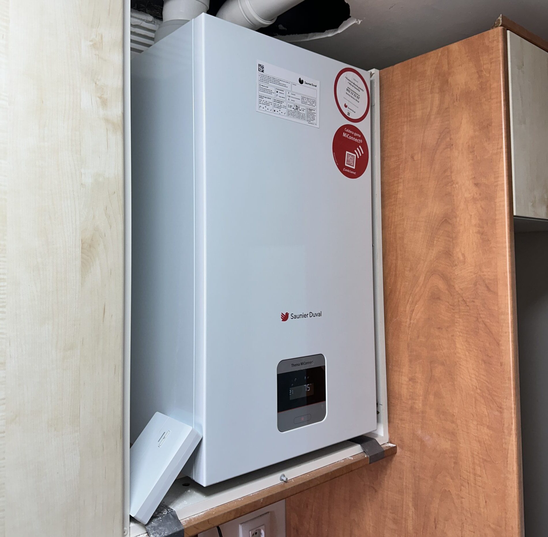 Caldera de gas instalada en vivienda unifamiliar en Burgos