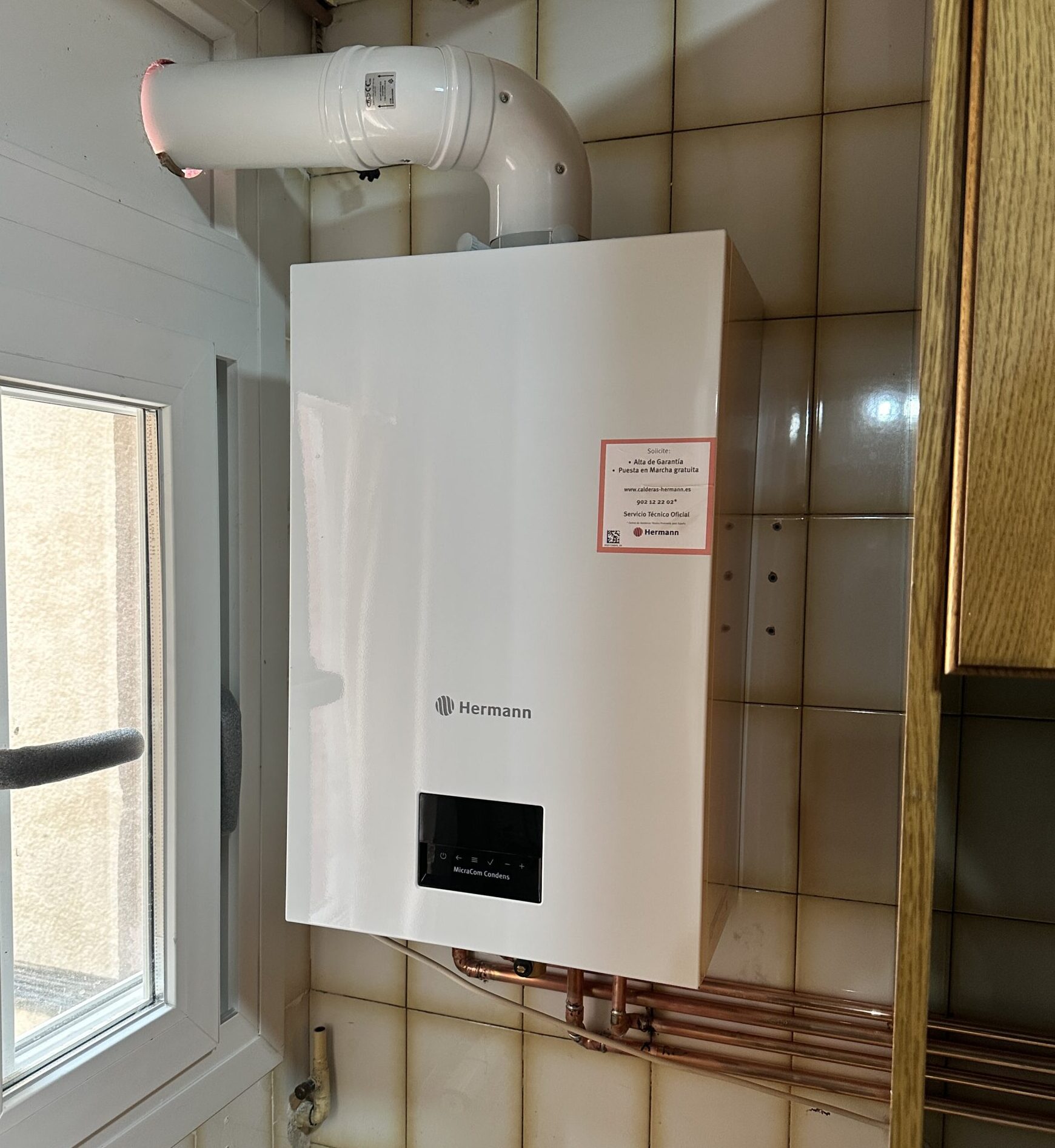 Nueva caldera de condensación instalada en vivienda de Burgos